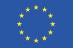 EU:s symbol med gula stjärnor i en ring på blå botten